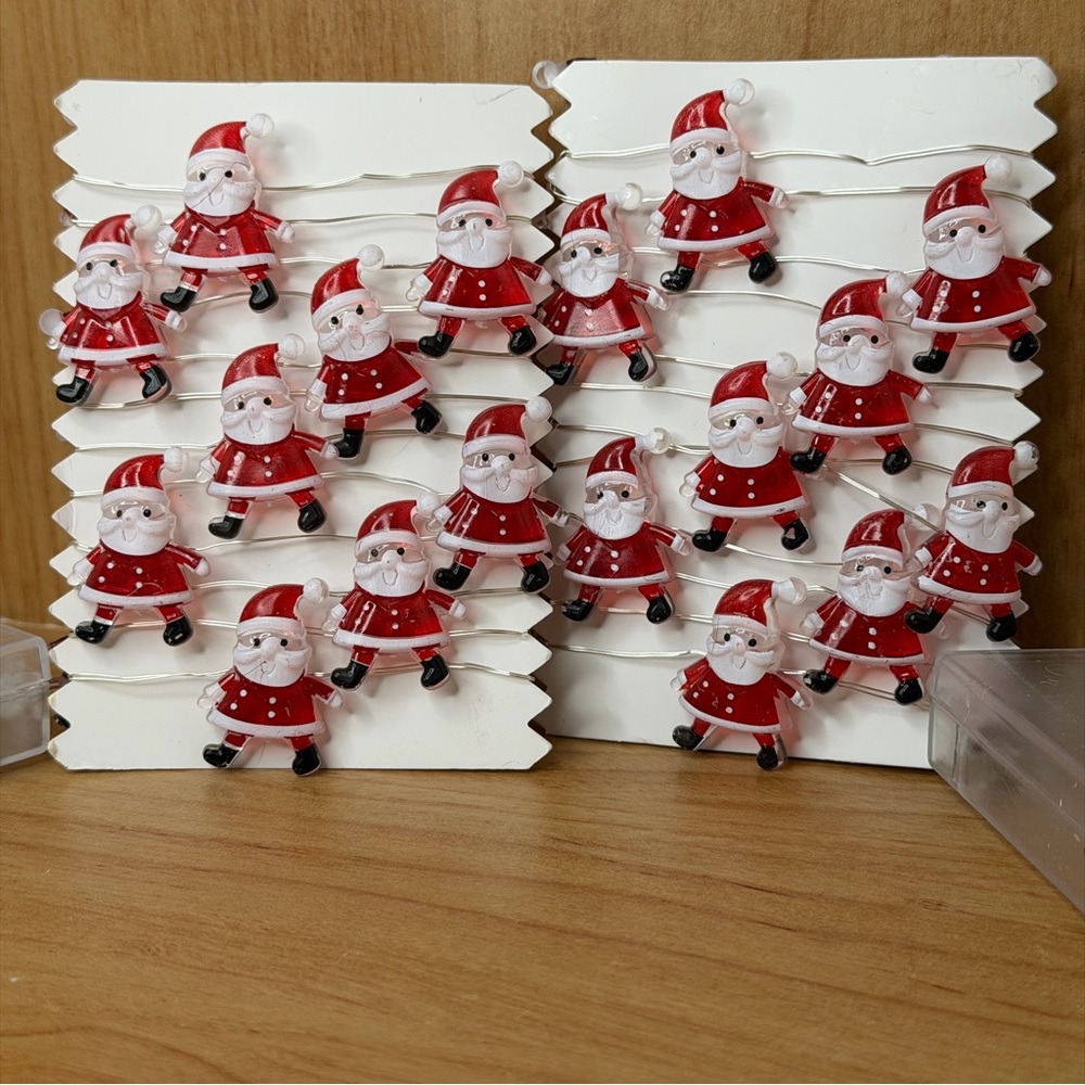 Santa Claus LED String Lights Set of 2
